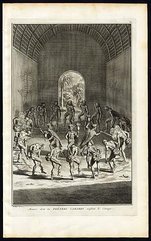 Antique Print-CARIBBEAN-PRIEST-CEREMONY-INDIANS-Picart-1727