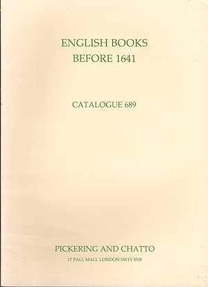 Catalogue 689: English Books Before 1641