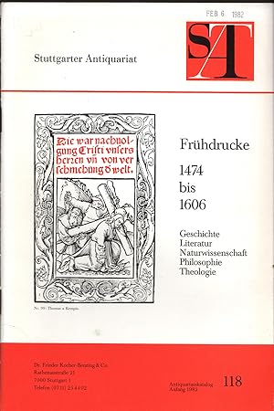 N.118 Fruhdrucke 1474 bis 1606