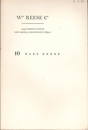 Catalogue 10 (Rare Books) Rare Americana and Literature.