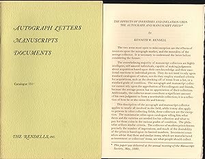 Catalogue 151: autograph Letters, Manuscripts, Documents