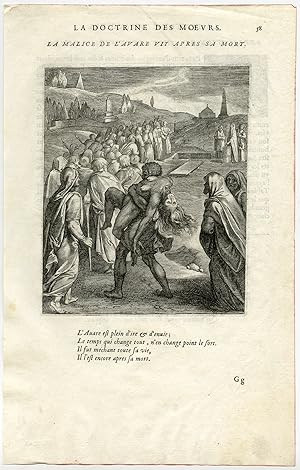 Antique Print-MALICE-MISER-DEATH-BURIAL-MEDUSA-van Veen-Daret-1646