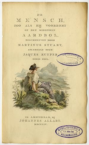 Antique Print-FEMALE-MOUNTAIN LANDSCAPE-SHILEDING EYES-Kuyper-Portman-1804