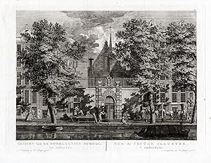 Antique Print-AMSTERDAM-NETHERLANDS-DOORLUCHTIGE SCHOOL-INTERIOR-Fouquet-1783