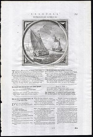 Antique Satire Print-MISTAKE-SHIP-RUN AGROUND-Cats-1655
