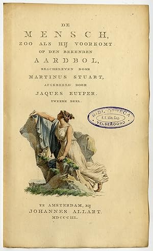Antique Print-CLASSICAL-FEMALE-WRITING-ROCKS-SCROLL-Kuyper-Portman-1803