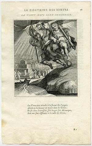 Antique Print-VIRTUE-IMMORTAL-HEAVEN-ANGEL-FASCES-BURIAL-van Veen-Daret-1646