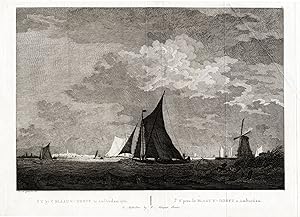 Antique Print-AMSTERDAM-NETHERLANDS-IJ-BLAUWHOOFD BASTION-SHIP-Fouquet-1783