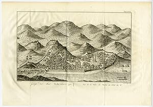 Antique Print-YEMEN-TAAS-TAIZZ-VIEW-ARABIAN PENINSULA-Niebuhr-De Huyser-1776