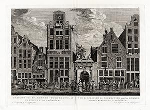 2 Antique Prints-AMSTERDAM-NETHERLANDS-MEN'S PRISON-TUCHTHUIS-Fouquet-1783