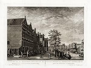 Antique Print-AMSTERDAM-NETHERLANDS-CATHOLIC VIRGIN ORPHANAGE-CANAL-Fouquet-1783