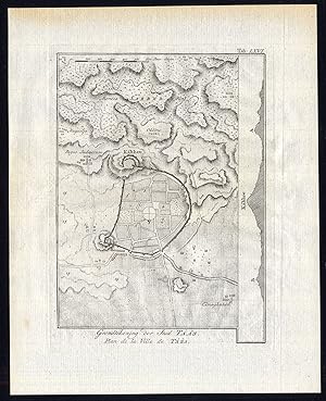 Antique Map-YEMEN-TAAS-TAIZZ-PLAN-ARABIAN PENINSULA-Niebuhr-1776