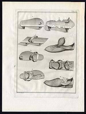 Antique Print-ARABIAN FOOTWEAR-SANDAL-SHOES-Niebuhr-Meer-1774