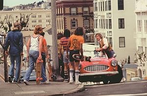 Teenage Gang Circling Angry Man With Car Extreme Sports Postcard