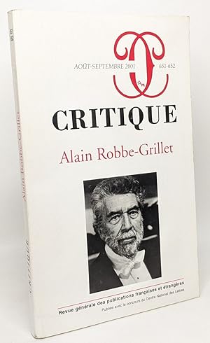 Critique numéro 651-652 : Alain Robbe-Grillet