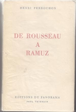 De Rousseau à Ramuz