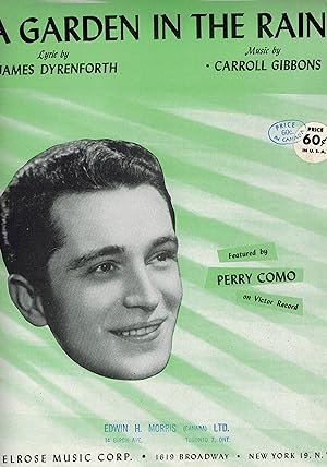 A Garden in the Rain - Sheet Music - Perry Como Cover