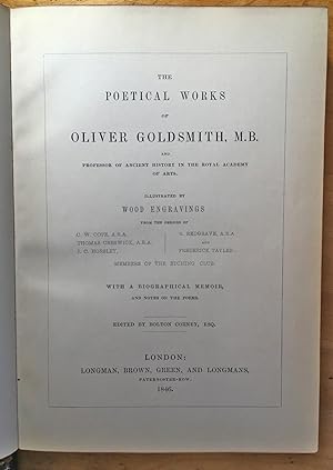 The Poetical Works of Oliver Goldsmith - M.B., and Professor of Ancient History in the Royal Acad...