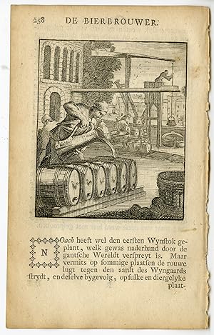 Antique Print-PROFESSION-BIERBROUWER-BEER BREWER-Luiken-Clara-c.1700