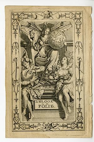 Antique Print-PRAISE OF FOLLY-FRONTISPIECE-Holbein-Erasmus-1728