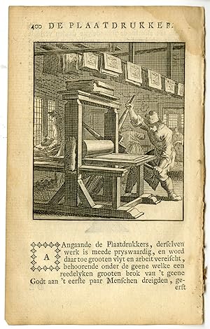 Antique Print-PROFESSION-PLAATDRUKKER-PLATE PRINTER-Luiken-Clara-c.1700