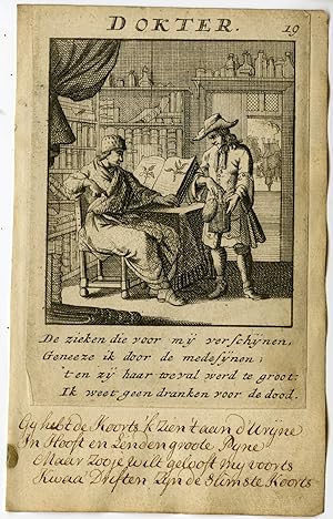 Antique Print-PROFESSION-DOKTER-DOCTOR-Luiken-Clara-1720