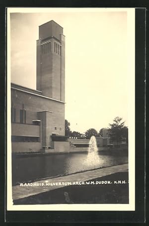 Ansichtskarte Hilversum, Rathaus im Bauhaus-Stil