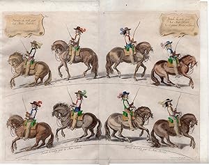 Antique Print-HORSE TRAINING-COSTUMES-Diepenbeeck-Cavendish-van Kessel-1658