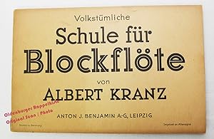 Volkstümliche Schule für Blockflöte (1931) - Kranz, Albert