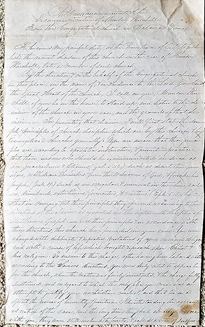 EXCOMMUNICATION DOCUMENT 1845, BATAVIA, ILLINOIS