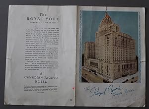 Royal York Hotel Toronto Ontario Canada Canadian Pacific Dining Car Menu (1939) 15+ Autographs (M...