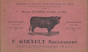 Catalogue de la fabrique d'anneaux pour taureaux et porcs, instruments vétérinaires. Métamorphose...