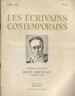 Les écrivains contemporains. N° 22 consacré à Jean Cocteau. Mars 1956.