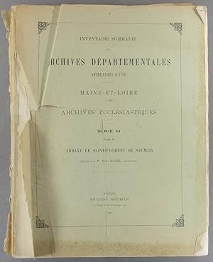 Inventaire sommaire des archives départementales antérieures à 1790. Maine-et-Loire. Archives ecc...
