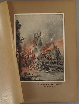 Bombardement d'Arras. Gravure colorisée extraite de l'histoire illustrée de la guerre du droit, d...