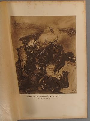 Combat de tranchée à Lassigny. Gravure extraite de l'histoire illustrée de la guerre du droit, d'...