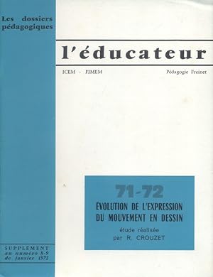 Evolution de l'expression du mouvement en dessin. Etude réalisée par R. Crouzet. Janvier 1972.