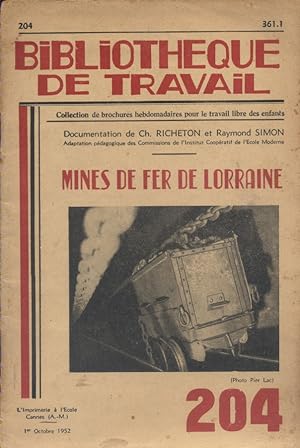 Mines de fer de Lorraine. (Mine de Hayange, Moselle). Octobre 1952.