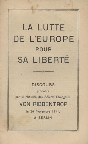 La lutte de l'Europe pour sa liberté. Discours prononcé par le ministre des affaires étrangères V...