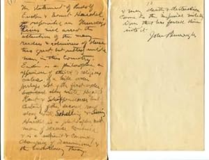 AUTOGRAPH MANUSCRIPT SIGNED (AMS): "Germany's True Greatness" with a TYPED LETTER SIGNED (TLS)