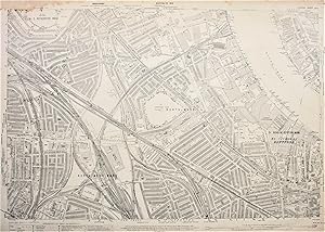 Ordnance Survey Large Scale Map of the Region around Deptford Park: Edition of 1916