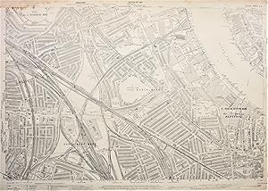 Ordnance Survey Large Scale Map of the Region around Deptford Park: Edition of 1916