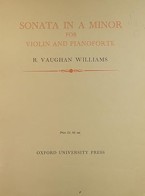 Sonata in A Minor, for Violin and Pianoforte