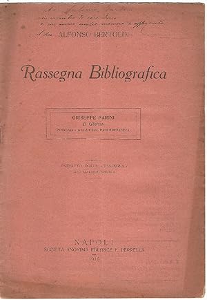 Rassegna bibliografica. Giuseppe Parini, Il giorno.