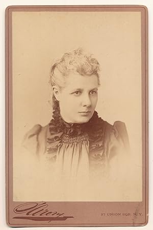 Rare Cabinet Photograph, albumen print, on photographer's mount, Sarony, New York, ca 1880's