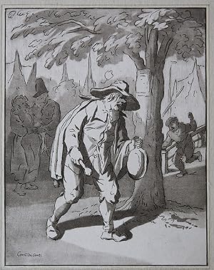 Antique printdrawing | Town crier/De Stadsomroeper, published 1776, 1 p.