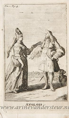 [Antique etching, ets] Romeyn de Hooghe [or in the style of]. ANGLOIS (Engelsen), published 1650-...