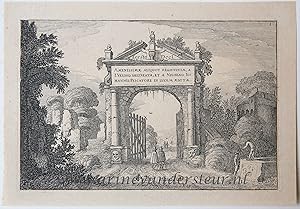 Antique print, etching | Title page of part 1 of the set of Landscapes, published before 1713, 1 p.