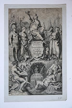 [Antique title page, 1640] Allegory of Italy / Allegorie op Italië [Itinerarium Italiae], publish...