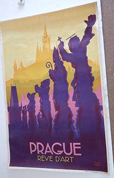 Prague. Rêve d'art. Original poster.